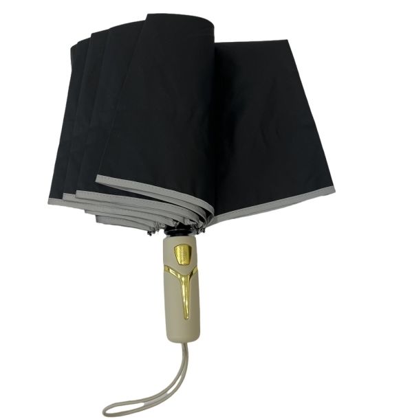 Reflective Piping Folding Umbrella Men Design Closed Length 32cm