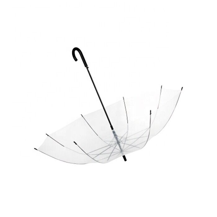 Manual Open Transparent umbrella for rain customized package transparent canopy rust resistant metal shaft stylish and practical design